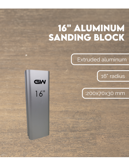 16" Aluminum Sanding Block | Maderas Barber