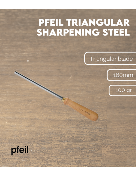 Pfeil Triangular Sharpening Steel (160mm) | Maderas Barber