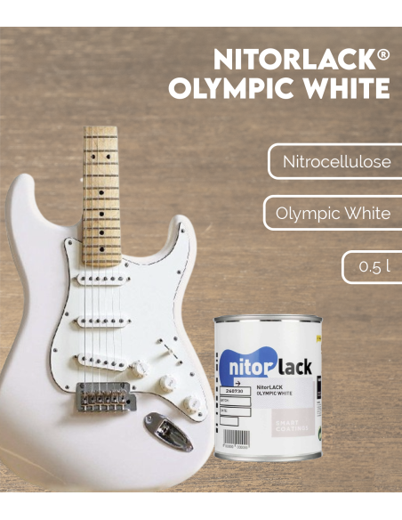 Blanc Olympique NITORLACK® (Olympic White 500 ml) | Maderas Barber