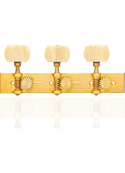 Aparicio Classical Guitar Machine Head Cuenca Model 24K Matte Gold/Ivory
