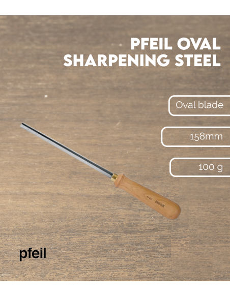 Fusil à aiguiser arrondi Pfeil (160 mm)
