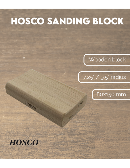 Hosco sanding block 7,25" / 9,5" radius | Maderas Barber