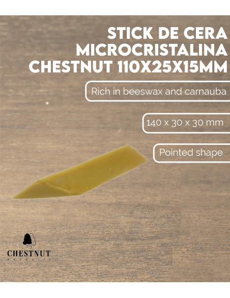 Stick de cire de carnauba et d'abeille Chestnut (140x30x30 mm)