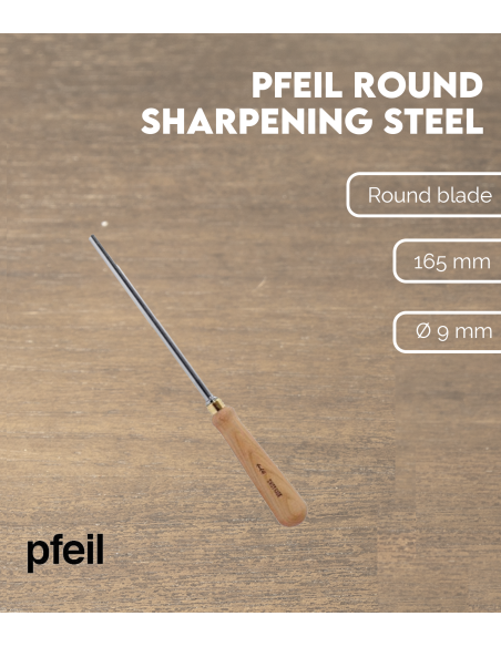 Pfeil Round Sharpening Steel (165mm) | Maderas Barber
