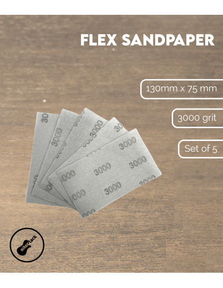 Flex Sandpaper 3000 Grit, Set of 5 | Maderas Barber