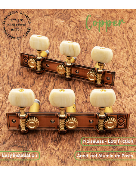 Meccanica Aparicio chitarra classica Modelo Coruña Cobre/Marfil | Maderas Barber