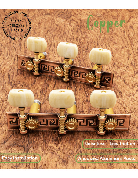 Meccanica Aparicio chitarra classica Modelo Córdoba Cobre/Marfil | Maderas Barber