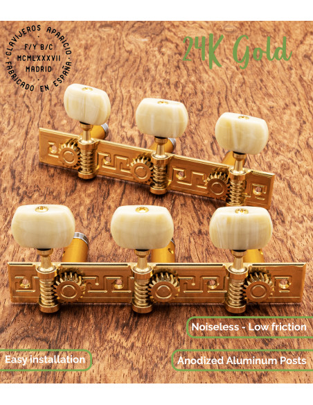 Mechanik Aparicio Konzertgitarre Modelo Córdoba Oro 24K/Marfil | Maderas Barber