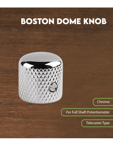 Características Botón Boston cromo estilo dome