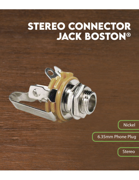 Connexion femelle pour jack avec chassis chrome