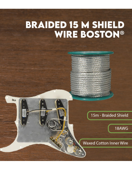Braided 15 m shield wire Boston® |Maderas Barber
