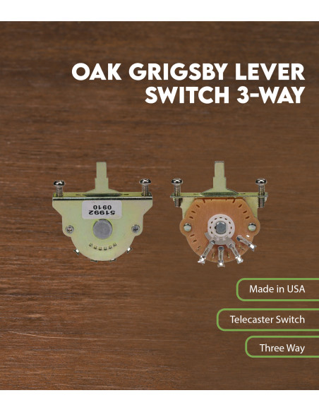 Oak Grigsby lever switch 3-way | Maderas Barber
