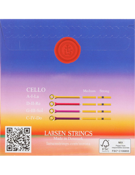 Set de corde Larsen Aurora para Violonchelo | Maderas Barber