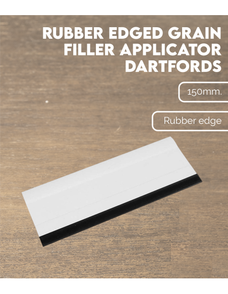 Rubber edged grain filler applicator Dartfords | Maderas Barber