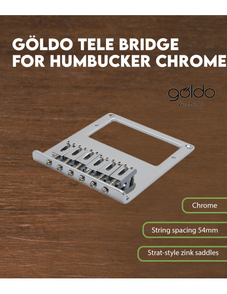 Características  Puente Humbucker Telecaster Cromado Göldo