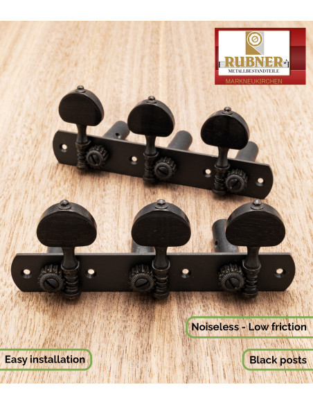 Mécanique Rubner Vintage 150-410N Black Specker pour Guitare Classique | Maderas Barber