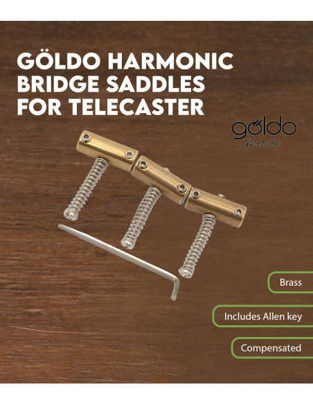 Características  Selletas Vintage Compensadas de Latón para Telecaster Göldo