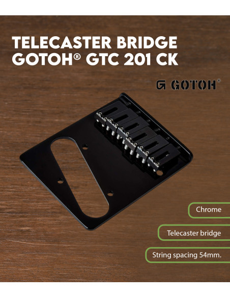 Características Puente Telecaster Gotoh® GTC 201 CK