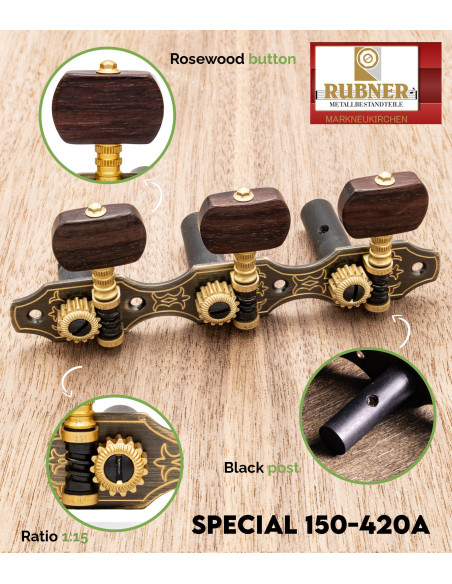 Clavijero Rubner Vintage Special 150-420a Guitarra Clásica | Maderas Barber