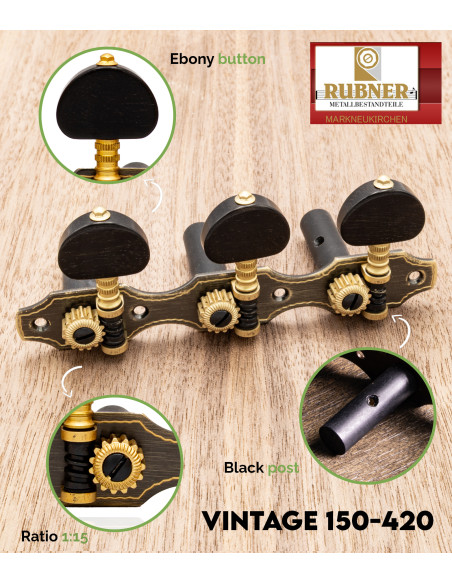 Meccanica Rubner Vintage 150-420 chitarra classica | Maderas Barber