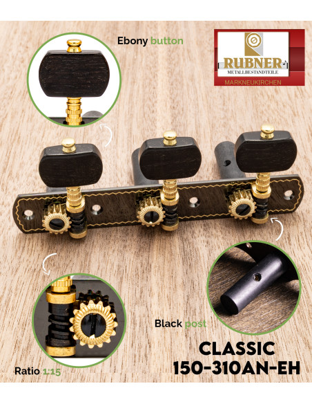Mechanik Rubner Classic 150-310a-N-EH Konzertgitarre | Maderas Barber