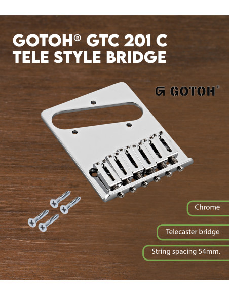 Características Puente Estilo Tele Gotoh® GTC 201 C