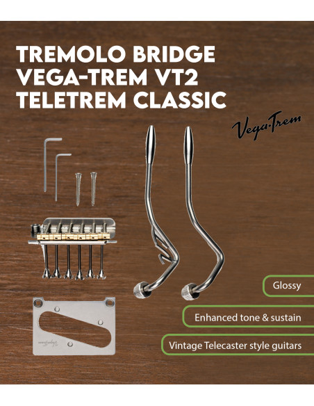 Tremolo Bridge Vega-Trem VT2 Teletrem Classic