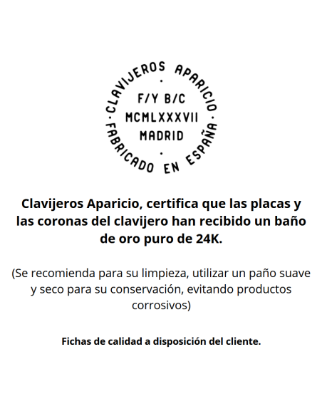 Meccanica Aparicio chitarra classica Modelo Coruña Oro 24K/Ébano | Maderas Barber