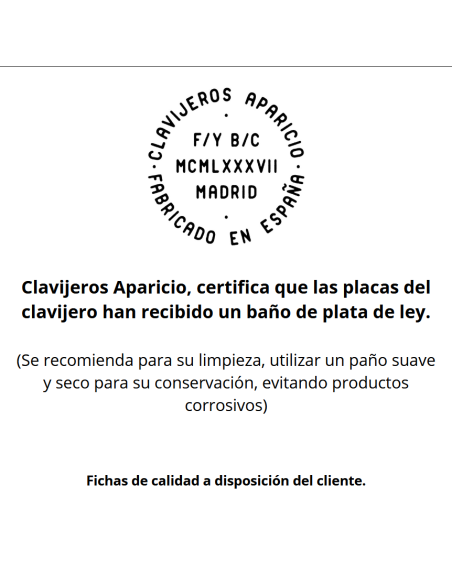 Clavijero Aparicio Guitarra Clásica Modelo Toledo Plata de Ley/Ébano | Maderas Barber