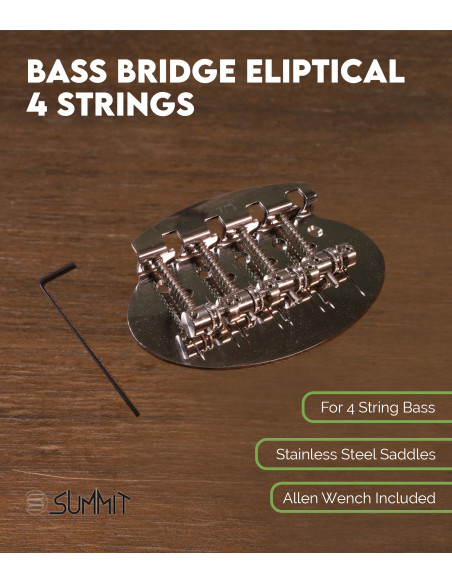 Chevalet pour basse para bajo ELIPTICAL de 4 cuerdas