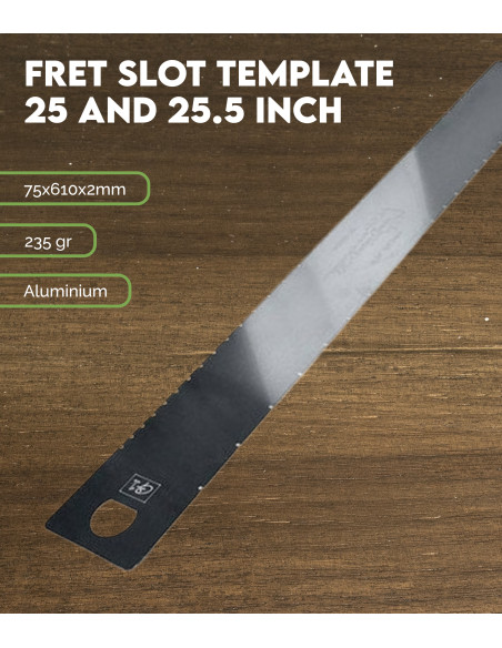 Características Regla de Trastes 25" y 25,5"