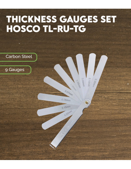 Jeu de Jauges en acier au carbone Hosco TL-RU-TG| Maderas Barber