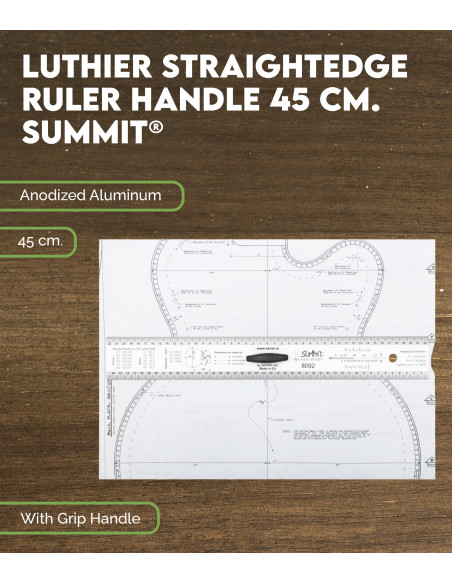 Características Regla Luthier con Mango 45 cm SUMMIT®