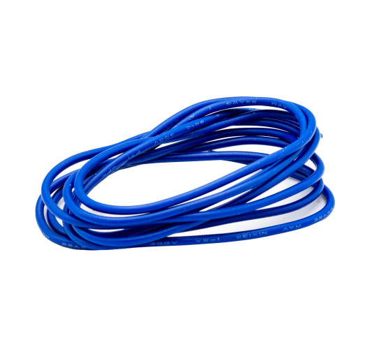Cable De Conexión Rígido 22AWG 1m. Azul