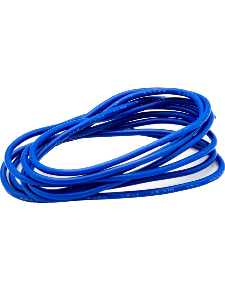 Cable De Conexión Rígido 22AWG 1m. Azul