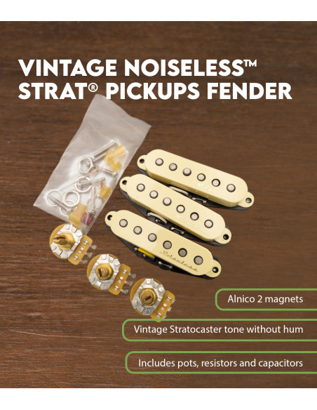 Características Pastillas Fender Vintage Noiseless™ strat®