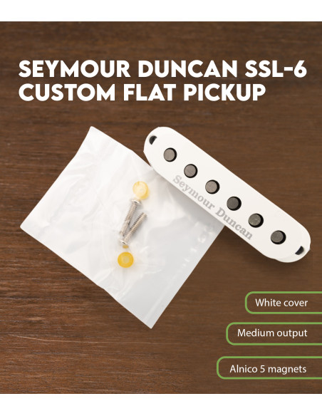 Características Pastilla Seymour Duncan SSL-6 Custom Flat