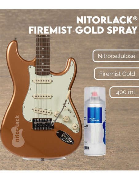 Laca Nitrocelulosa Nitorlack® Firemist Gold Spray | Maderas Barber