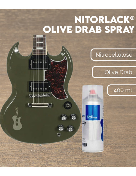Nitorlack® Olive Drab Nitrocellulose Lacquer Spray | Maderas Barber
