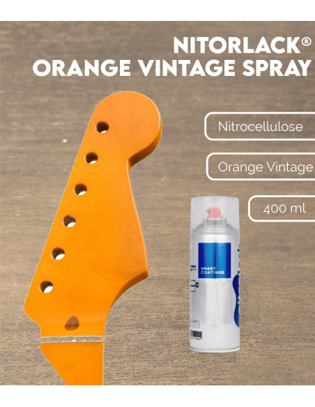 Laca Nitrocelulosa Nitorlack® Orange Vintage Gloss Spray | Maderas Barber