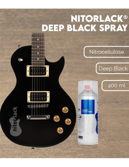 Nitorlack® Deep Black Nitrocellulose Lacquer Spray | Maderas Barber