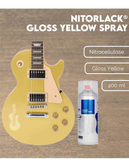 Nitorlack® Gloss Yellow  Nitrocellulose Lacquer Spray | Maderas Barber
