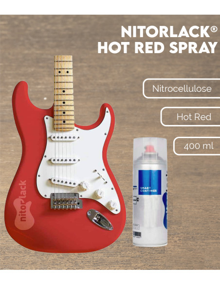 Laca Nitrocelulosa Nitorlack® Hot Rod Red Spray | Maderas Barber