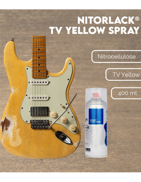 Nitorlack® TV Yellow Nitrocellulose Lacquer Spray | Maderas Barber