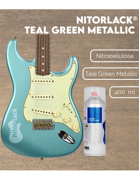 Nitorlack® Teal Green Metallic Nitrocellulose Lacquer Spray | Maderas Barber