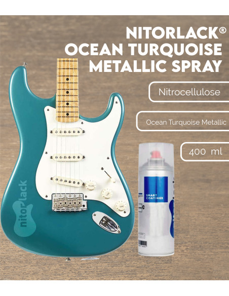 Laca Nitrocelulosa Nitorlack® Ocean Turquoise Metallic Spray | Maderas Barber