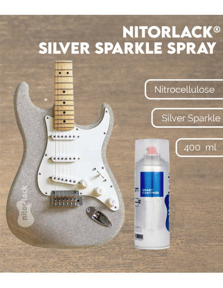 Laca Nitrocelulosa Nitorlack® Silver Sparkle Spray | Maderas Barber