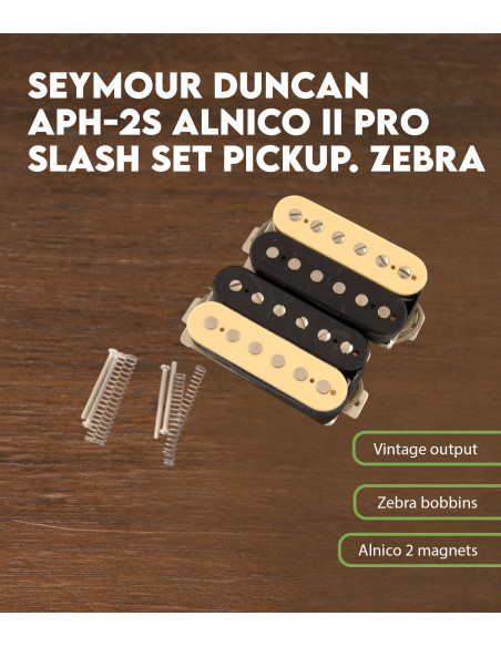 Seymour Duncan APH-2S Alnico II Pro Slash Set. Zebra