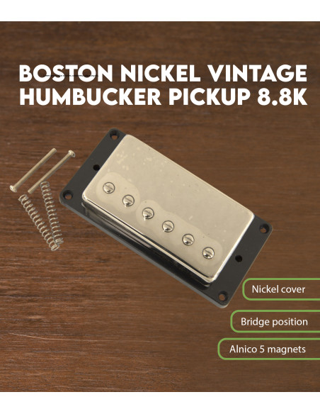 Características Pastilla Vintage Níquel Boston Humbucker 8,8K