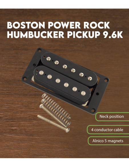 Características Pastilla Boston Power Rock Humbucker 9.6K